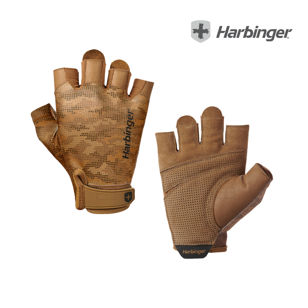 【Harbinger】Pro Gloves 2.0 重訓/健身用專業手套-迷彩黃（總代理公司貨）